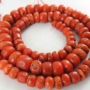 Red Coral Smooth Roundel Bead 16Inches Strand 4To8MM Handmade Loose Stone For Making Jewelry Necklace Wholesaler Supplies