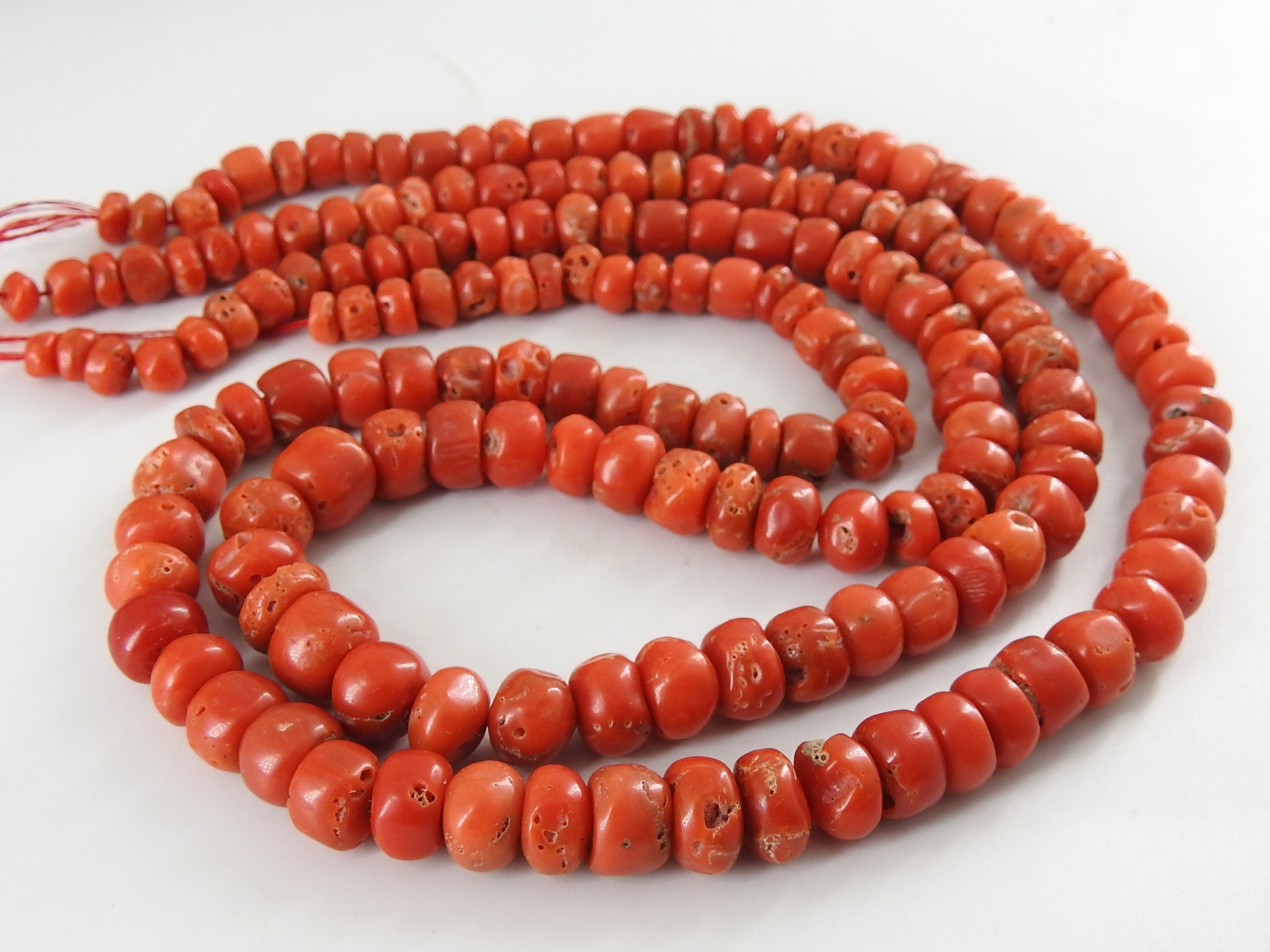 Red Coral Smooth Roundel Bead 16Inches Strand 4To8MM Handmade Loose Stone For Making Jewelry Necklace Wholesaler Supplies