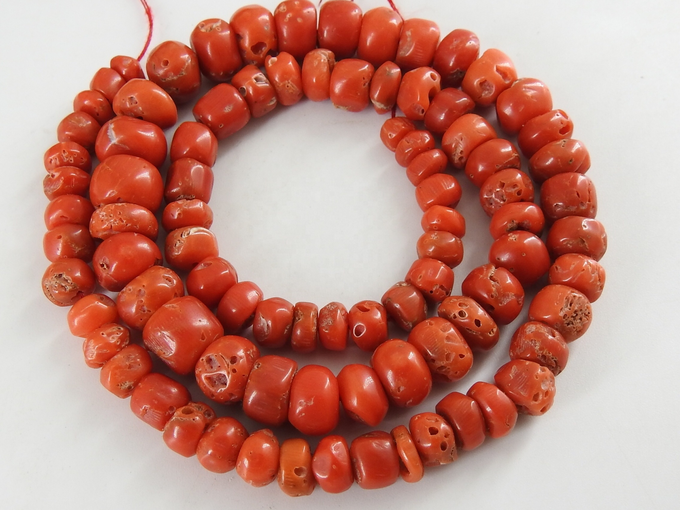 Red Coral Smooth Roundel Bead 16Inches Strand 4To8MM Handmade Loose Stone For Making Jewelry Necklace Wholesaler Supplies