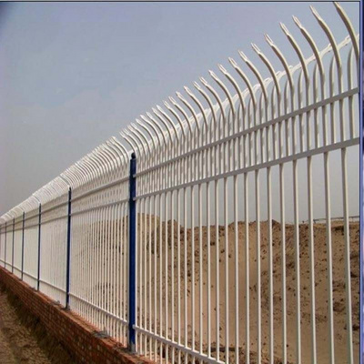 Factory Price Powder Coated Pipe Outdoor Steel Fence Tube Security Panel Fence Wrought Iron Metal Garden Fence Wood Sport Field