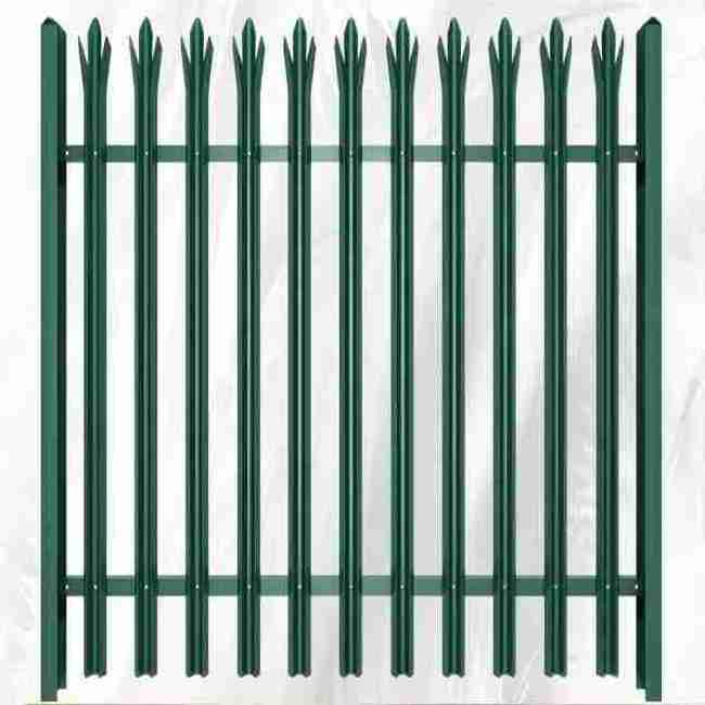 2024 hot sale steel palisade fence gate for sale / 2.4m high W pale steel security palisade fence factory