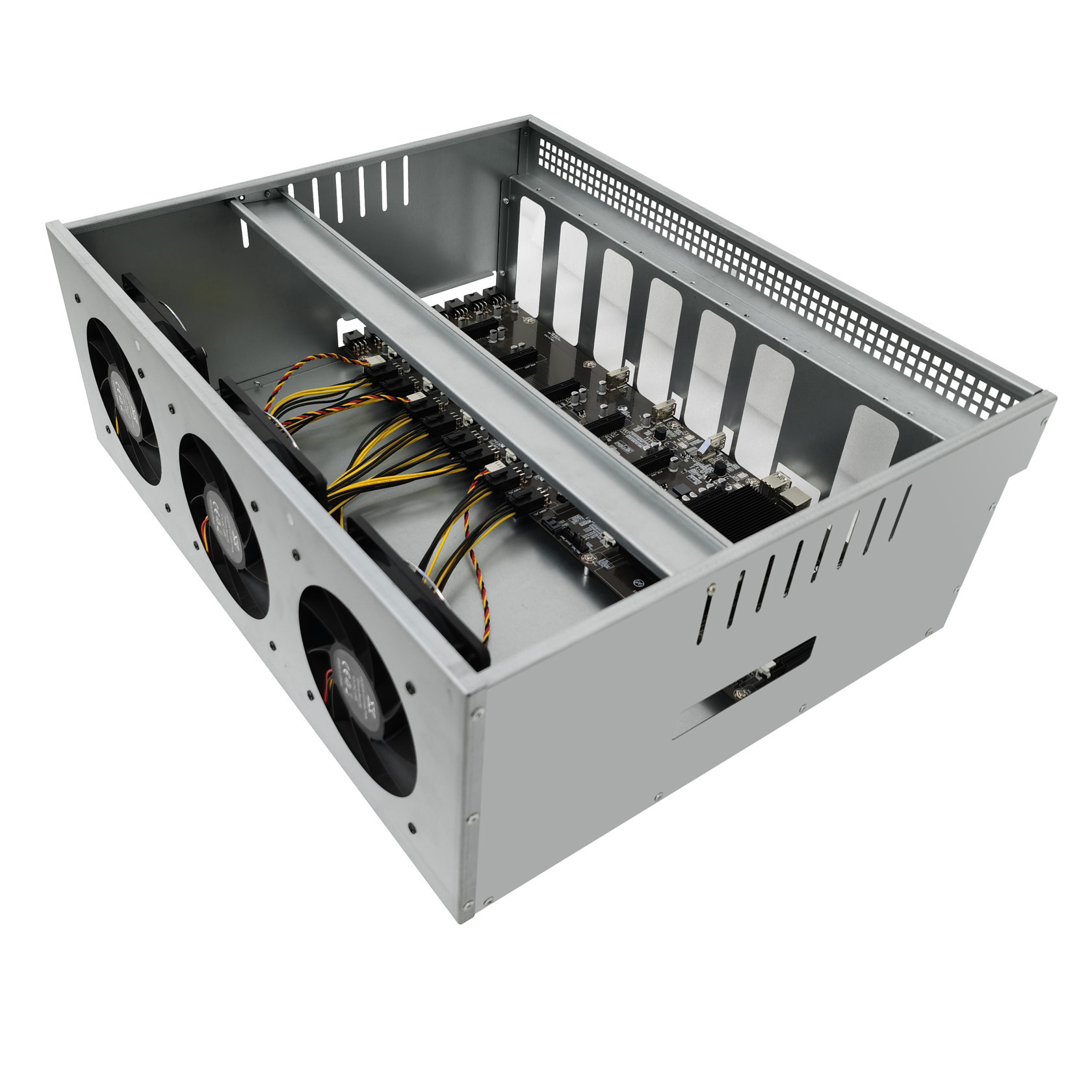 Popular Case 65MM 8GPU B75 B85 Case for 8 AMD Graphics Card gpu rig Server case using at home