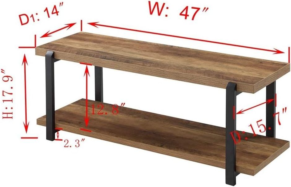 2-tier Heavy Duty Home Storage Organizer Wooden Metal Shoe Rack