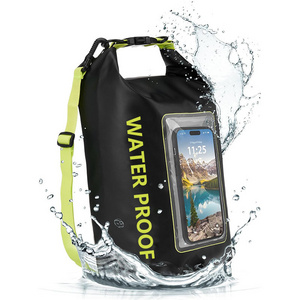 Outdoor Waterproof Backpack Floating Travel Dry Bag with Touch Screen for Boating Swimming Camping