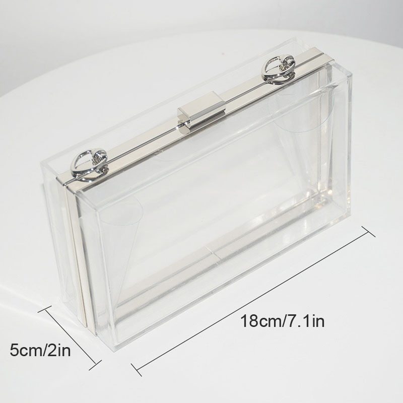 Factory Custom Acrylic Evening Bag Clear Crossbody Bag for Women Wedding Hand Bag