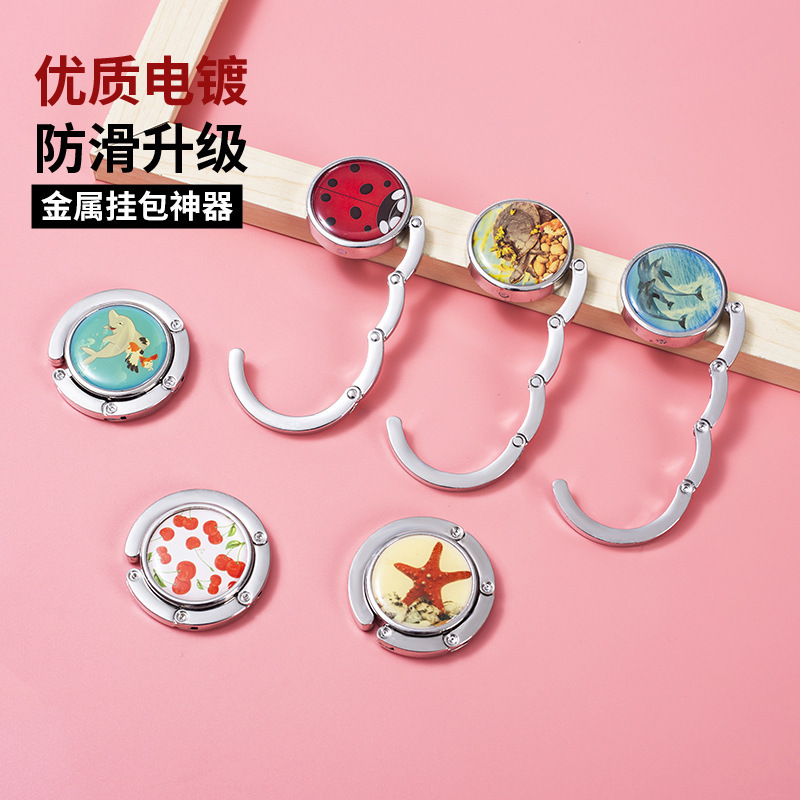 Factory Custom Portable Purse Hanger Bag Handbag Holder For Table Hanger