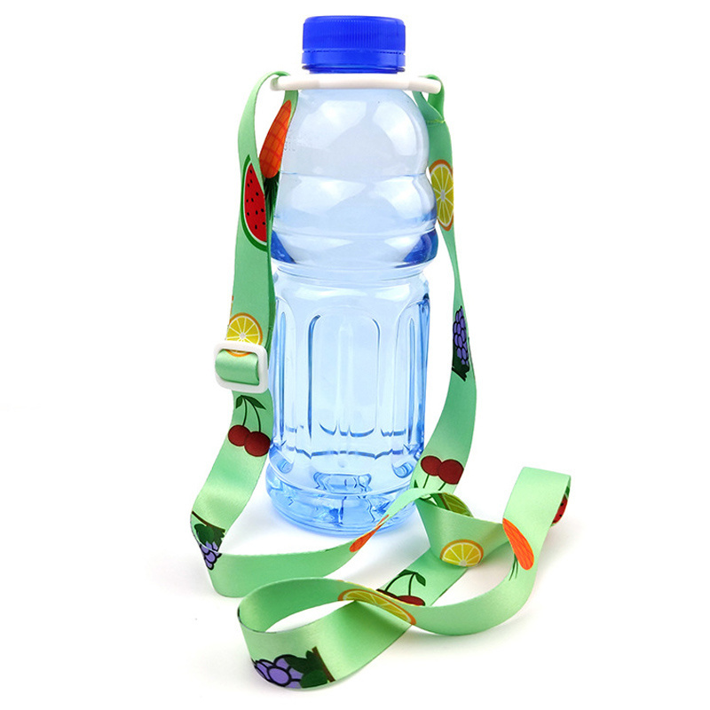 Wholesale sublimation polyester cup holder water bottle lanyard with custom