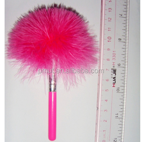 Baoli Forensic Science Use Wood Handle Pink Color marabou feather duster fingerprint brush