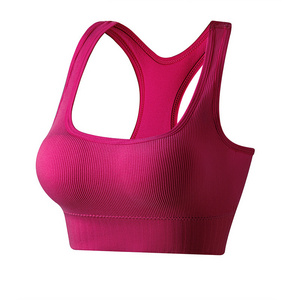 No Wire Soft and Comfortable Nylon Women Underwear Lingerie Bra Seamless Shock-proof Outerwear Yoga Sport Vest