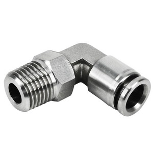 304 Stainless Steel Male Thread Push to Connect Fitting Elbow 90 Degree Elbow Adapter Air Union Fitting