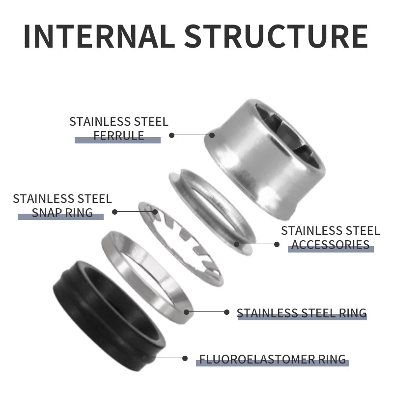 High Quality Stainless Steel  Pneumatic Push in Air Hose Coupling Touch Fittings