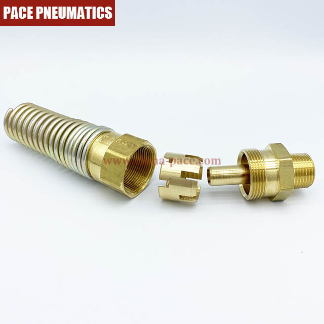 Dot Air Brake Fittings For Rubber  Hose  (Hose Ends) - Male Connector  With Spring