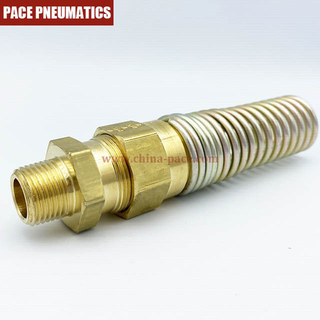 Dot Air Brake Fittings For Rubber  Hose  (Hose Ends) - Male Connector  With Spring