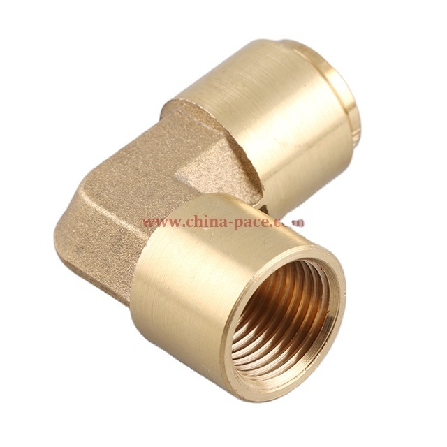 Push To Connector Push In Swivel Female Elbow 90 Degree TUBE OD X NPTF MALE DOT Air Brake Brass Fittings