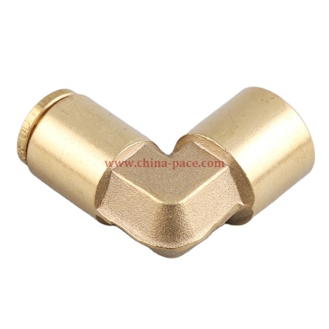 Push To Connector Push In Swivel Female Elbow 90 Degree TUBE OD X NPTF MALE DOT Air Brake Brass Fittings