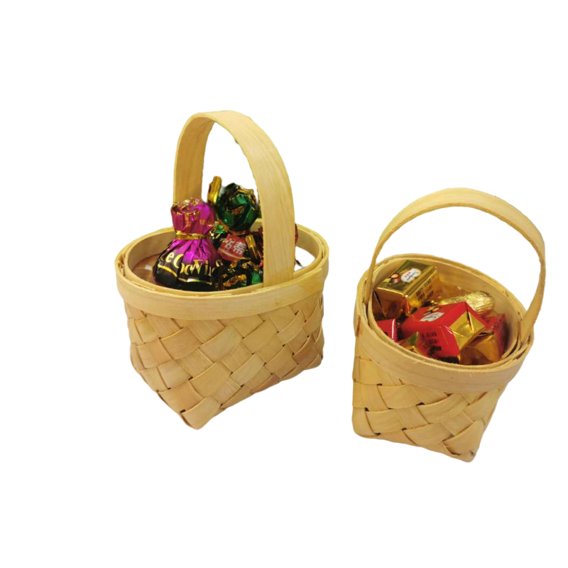 Easter egg basket woven mini oval chocolate candy wholesale gift basket children's toy basket for gifts