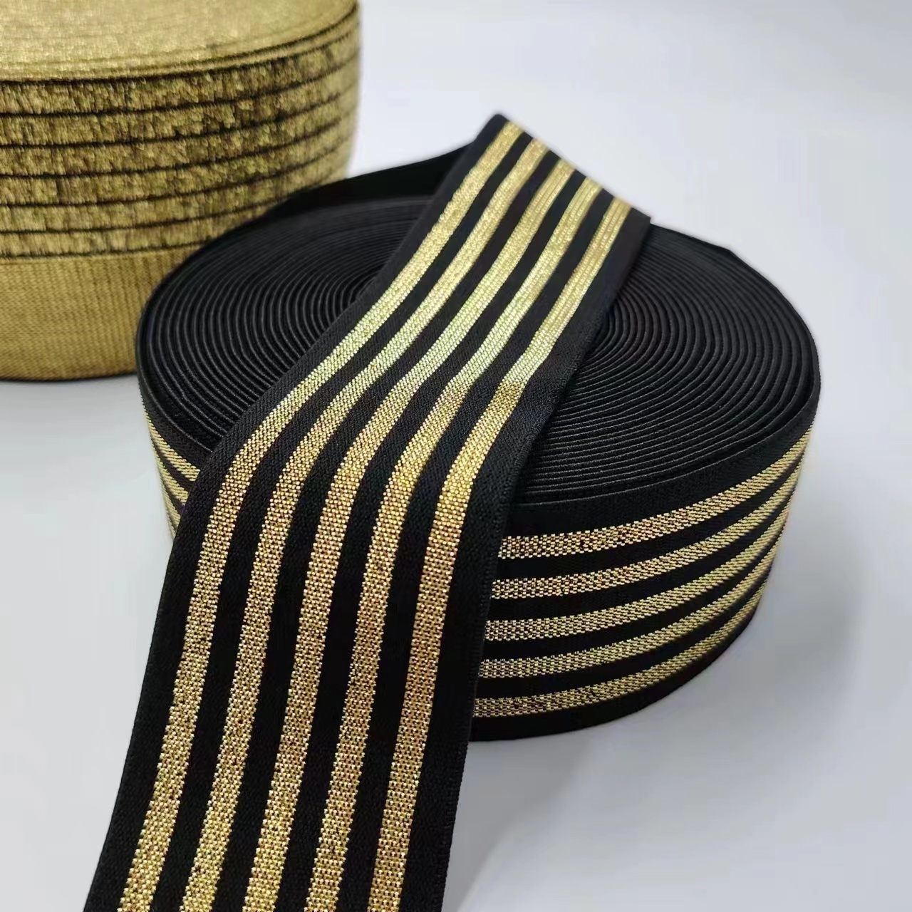 Wholesale Custom Nylon Elastic Band 2 Inch Embossed Elastic Belt Polyester Elastic Webbing For Wig Hats