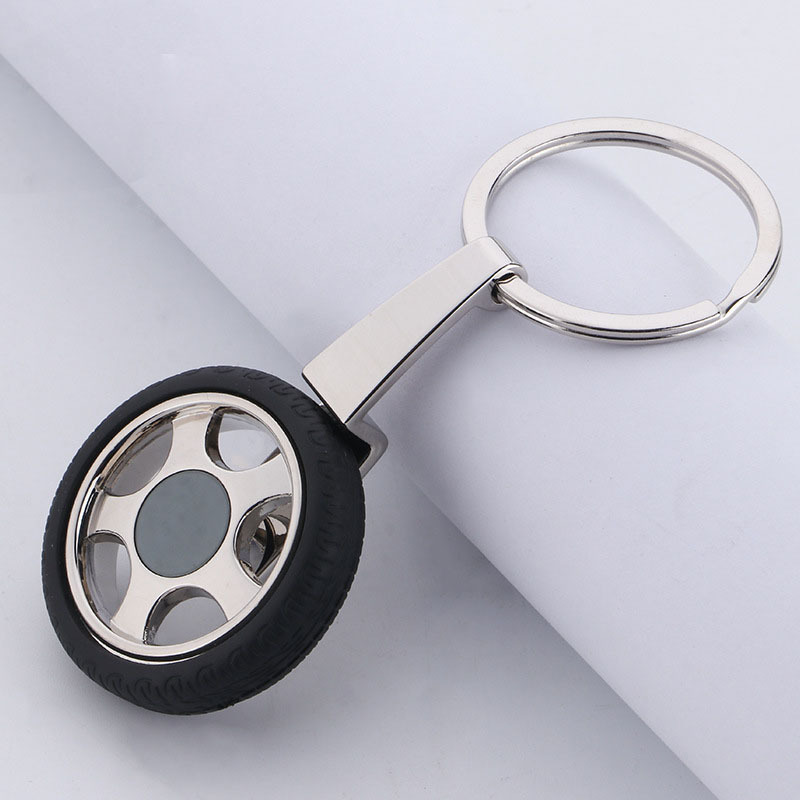 Souvenir silicone Tire Key Chain Car Parts Vehicle pvc Car Tyre wheel f1 Keychain