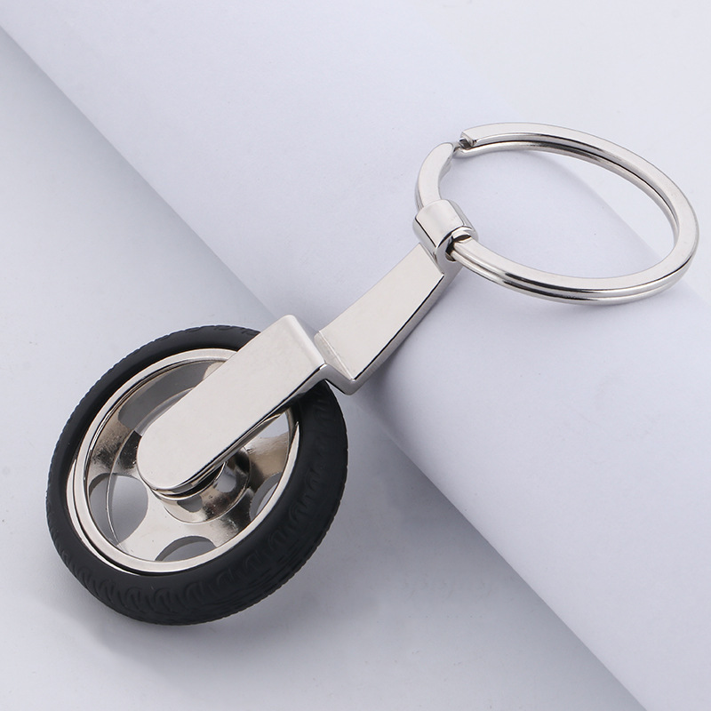 Souvenir silicone Tire Key Chain Car Parts Vehicle pvc Car Tyre wheel f1 Keychain