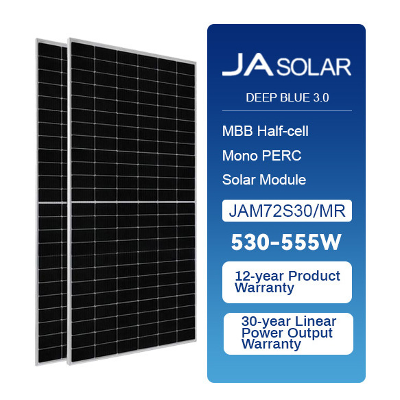 JA Solar Industrial High Sun Power Monocrystalline Silicon Solar Panels 530W 540W 545W 550W with High Efficiency Half Cells