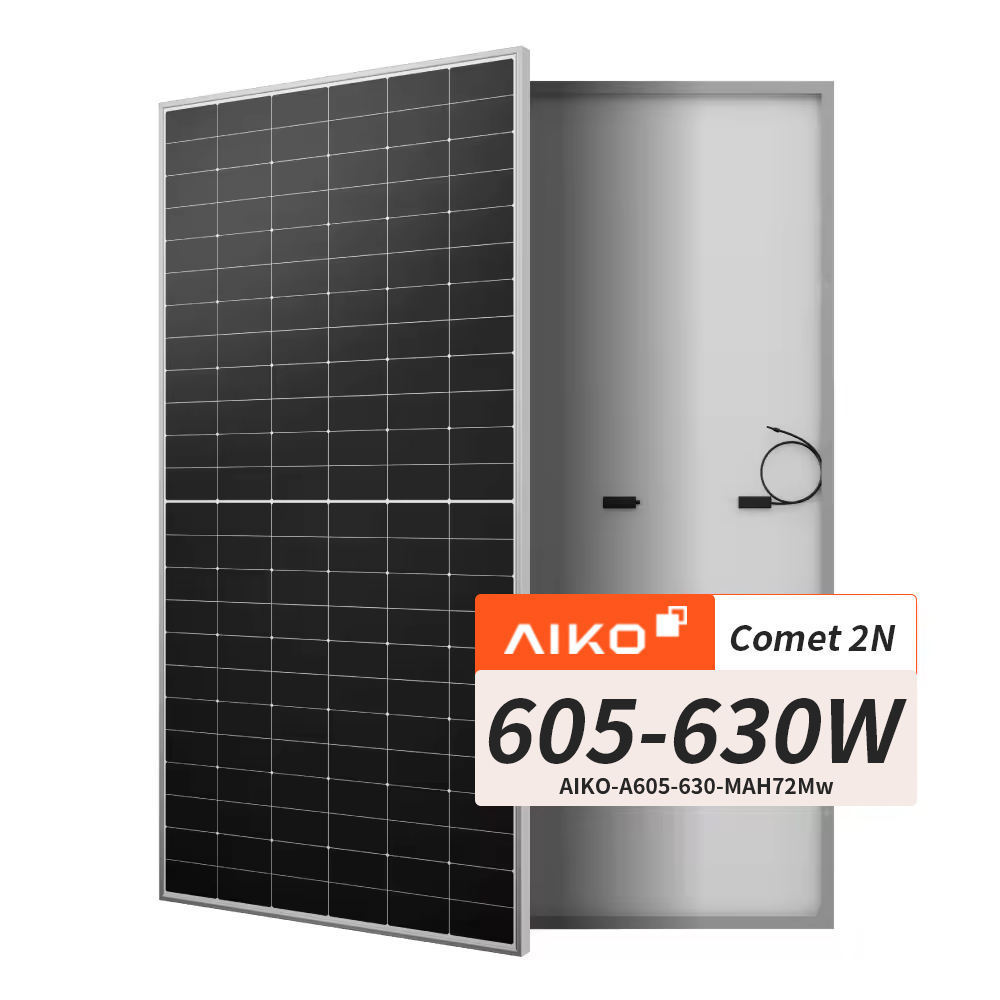 Germany Aiko Solar Panel Eu Stock 605Watt Solar 610W 615W 620W 625W 630W monofacial Photovoltaic Solar Panel