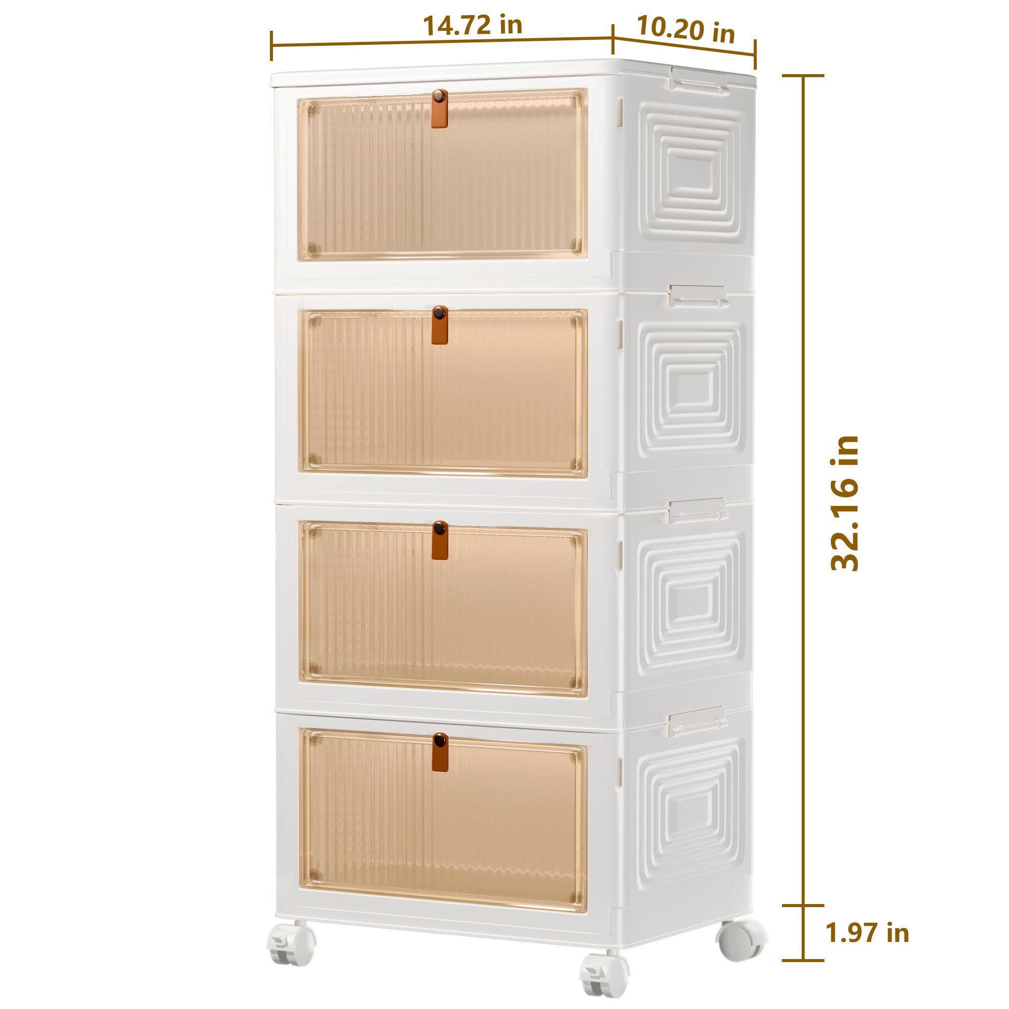 WALUE  Large Household  Folding Closet Organizer Plastic Storage Basket for Office Bedroom Wardrobe Clothes Organizing Box