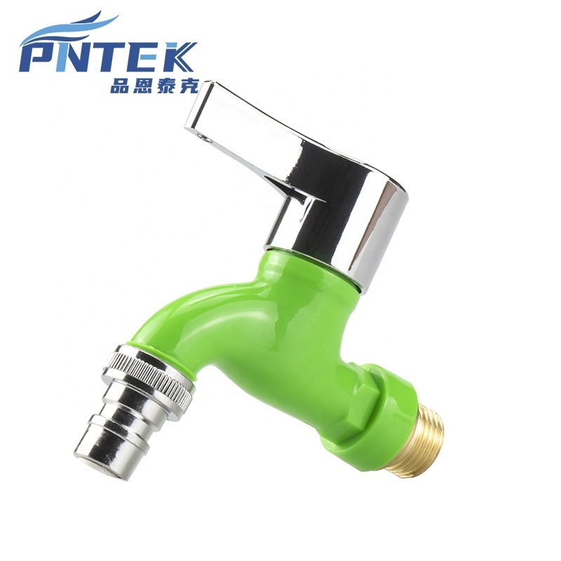 Good Quality Pntek Green Water Tap Faucet 3/4 Ball Valve Garden Tap Plastic Taps Faucet In Basin Faucets