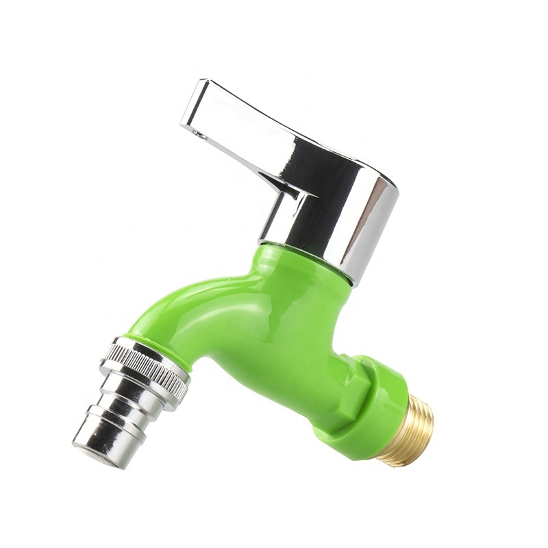 Good Quality Pntek Green Water Tap Faucet 3/4 Ball Valve Garden Tap Plastic Taps Faucet In Basin Faucets