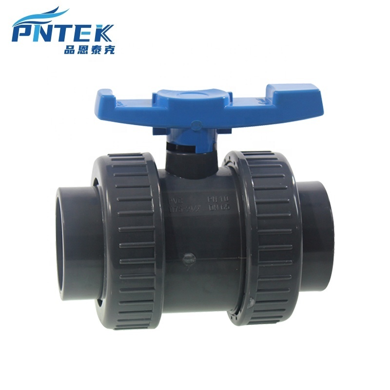 2023 China PP Compression Fitting Garden Hose Pipe Fittings Hydraulic Fittings PVC Double Or Single Union Ball Valve