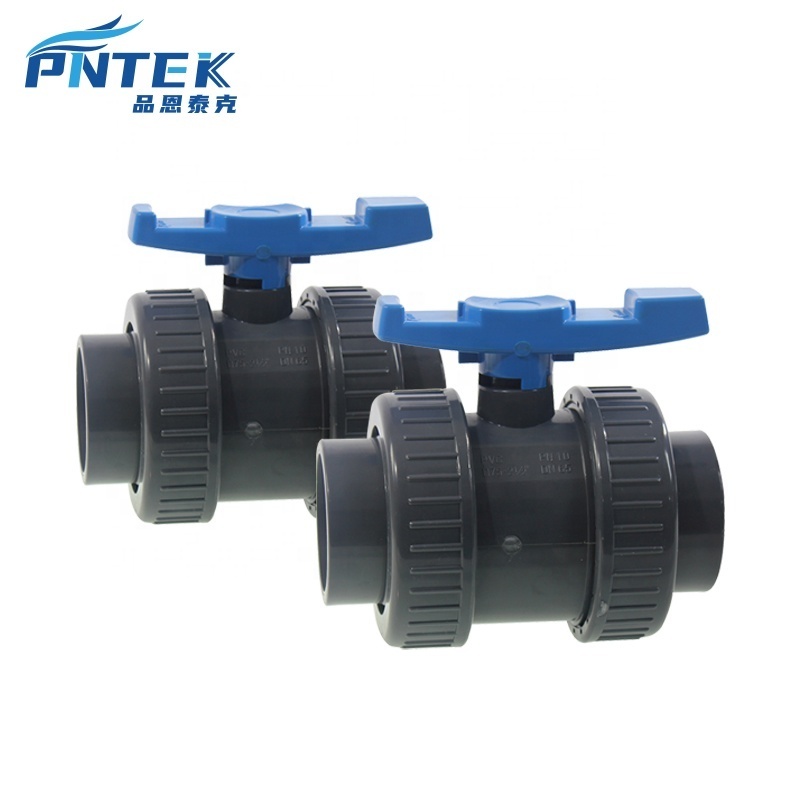 2023 China PP Compression Fitting Garden Hose Pipe Fittings Hydraulic Fittings PVC Double Or Single Union Ball Valve