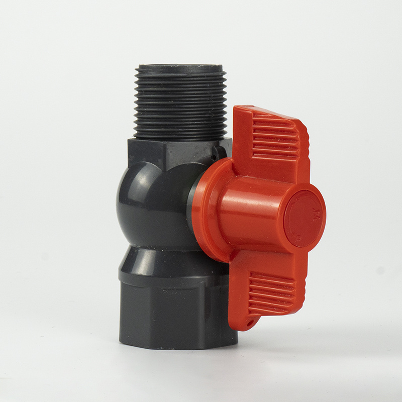 High Quality Male/Female Thread PVC-U Octagonal Ball Valve 3/4 inch Mini Water Valves PN10 PN16