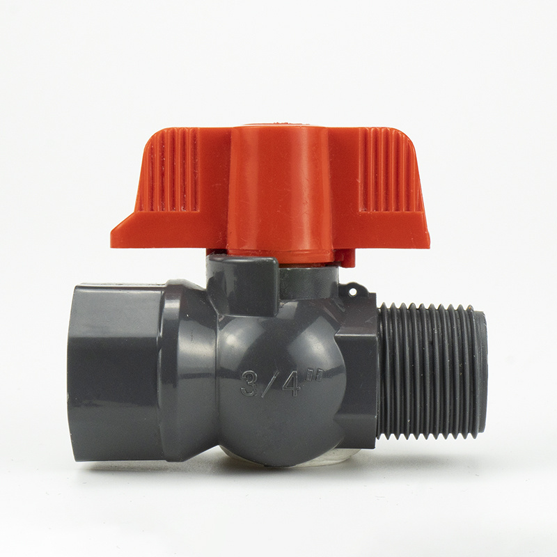 High Quality Male/Female Thread PVC-U Octagonal Ball Valve 3/4 inch Mini Water Valves PN10 PN16