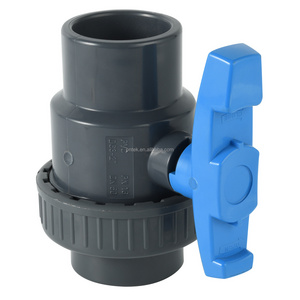 1/2 inch PN10 PN16 pressure regulating valve double union valve pvc PP compression ball valve and accessories for irrigation