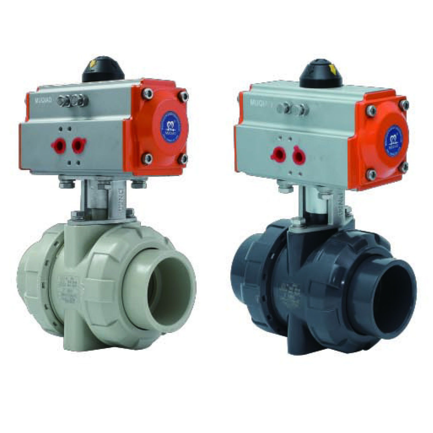 Good Price Pntek Ball Valve Dn15 20 25 32 Actuated Double True Union Plastic Upvc Pvc Air Actuator Pneumatic Actuator Ball Valve