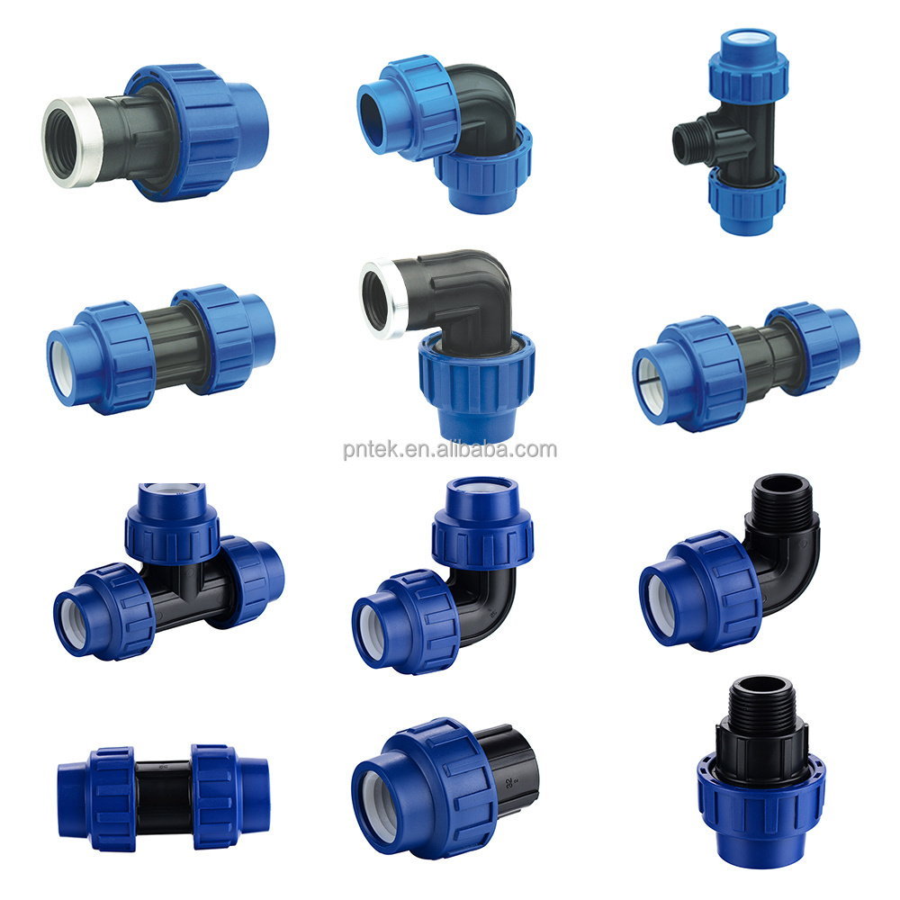 Pipe Fittings Plumbing Materials Manufacturer PP Compression Fitting Male And Female Thread Union Coupling For Water Supply