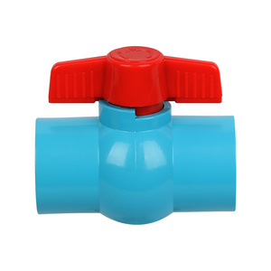 Pntek High Quality Injection 1/2''-1'' CPVC compact Ball Valve Handles PVC Valves Threaded