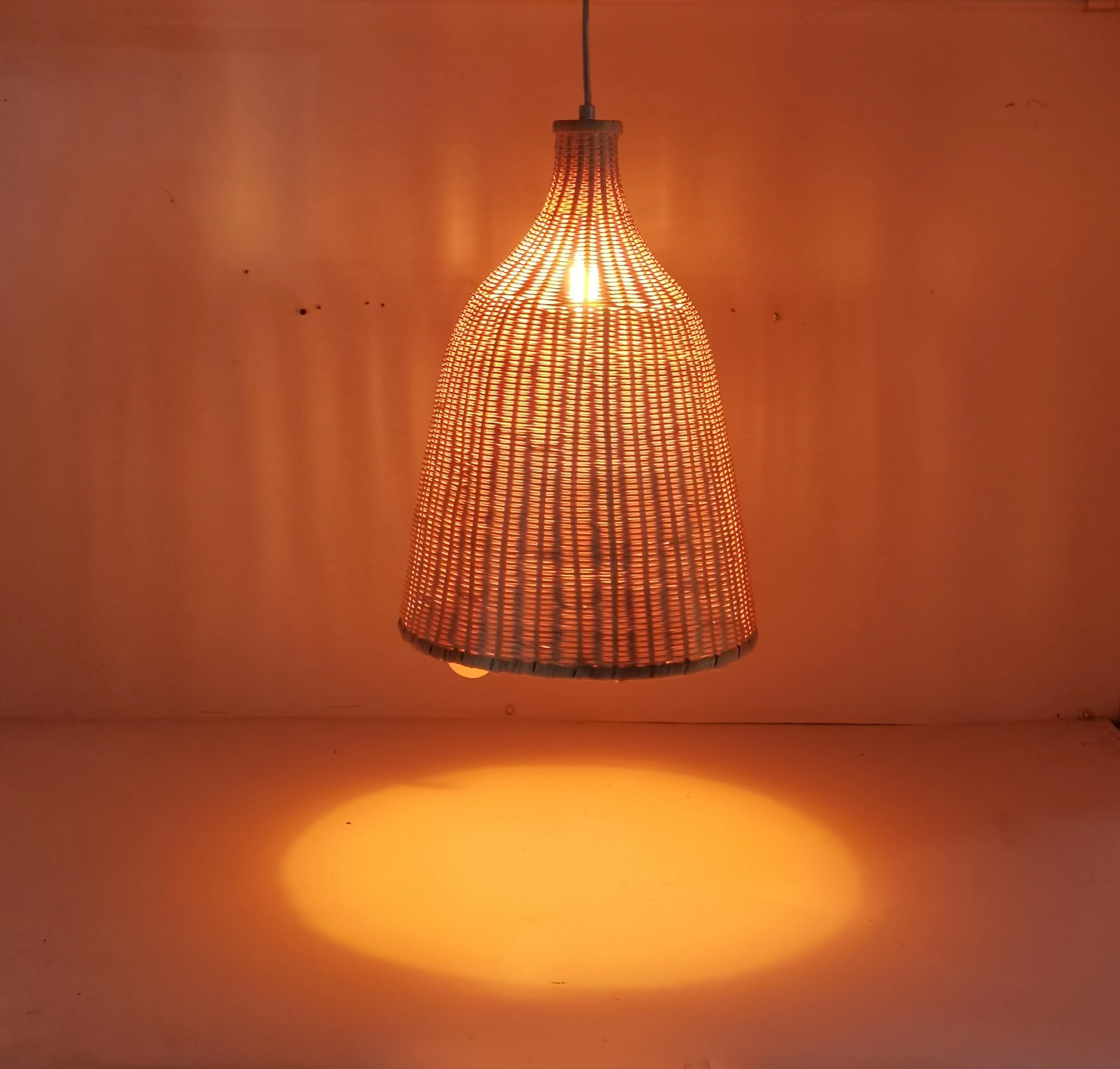 Hot sale Handmade rattan lamp shade Wicker lamp Boho Pendant Light made