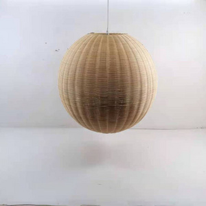 Modern Bamboo Hanging Style Art Creative Wood Light Weaving Wooden Pendant Lampshades