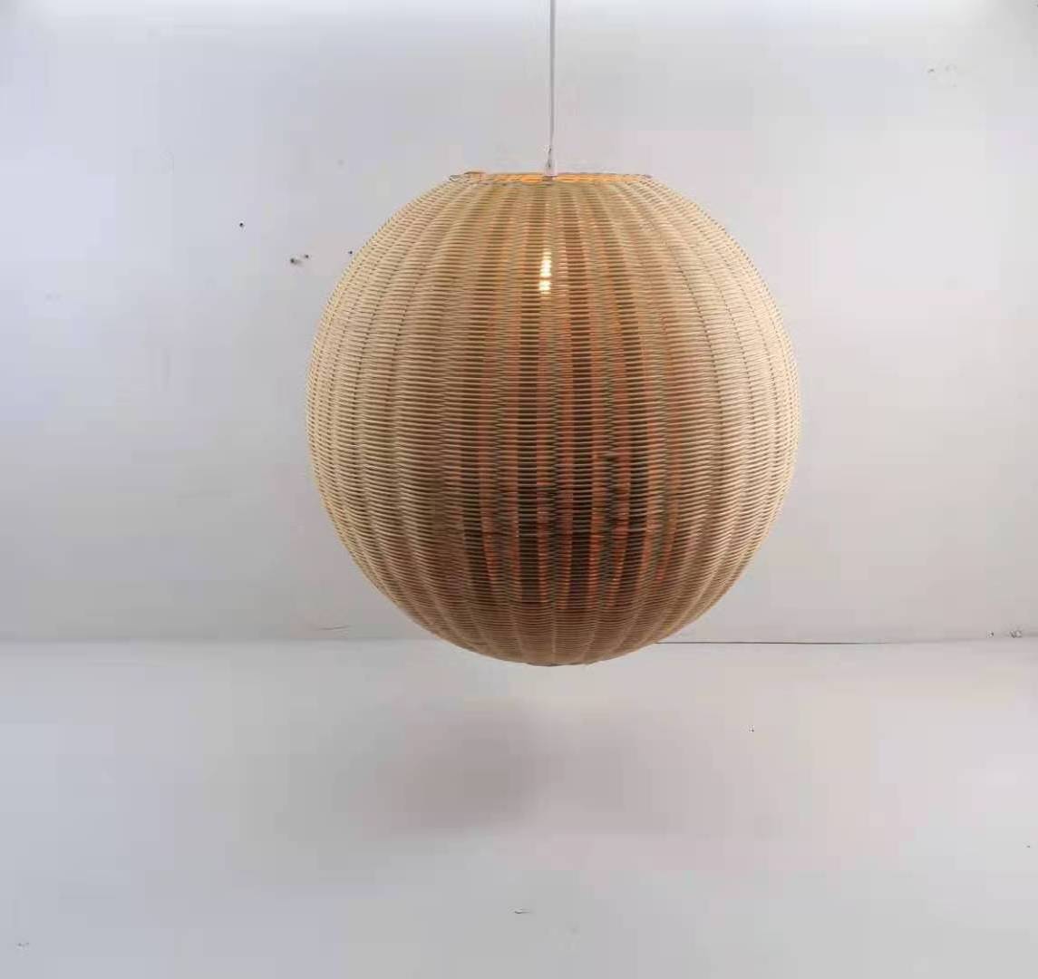 Modern Bamboo Hanging Style Art Creative Wood Light Weaving Wooden Pendant Lampshades