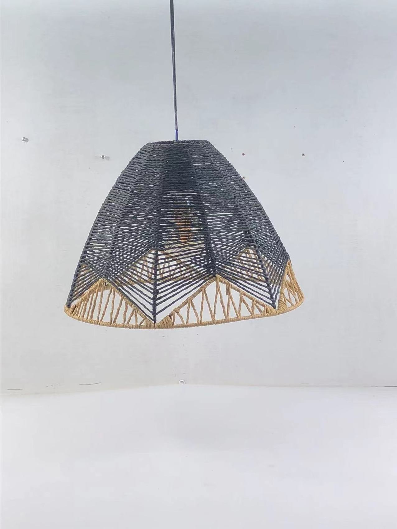 Weaving Bamboo Pendant Light for Kitchen Living Room Island Wicker Chandelier Handmade Woven Hanging Ceiling Light Lampshade