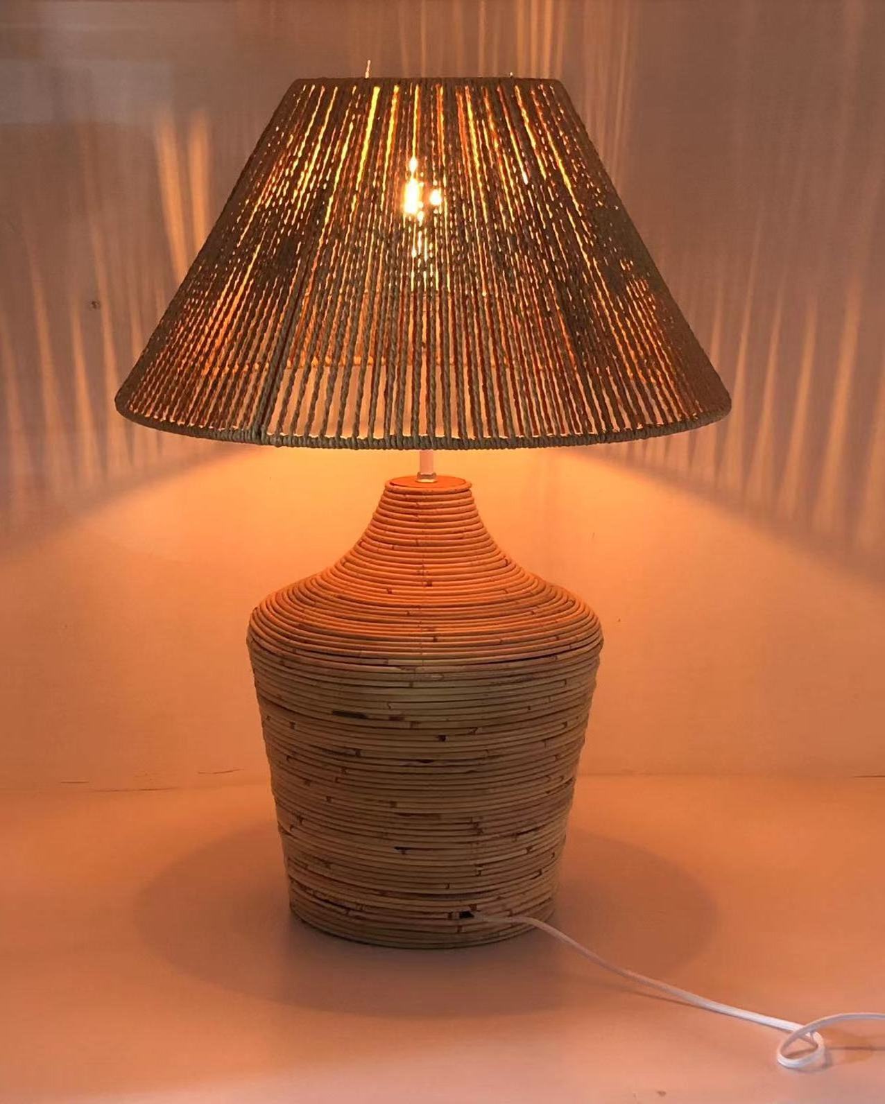 Natural Farmhouse Rattan Chandelier Pendant Lamp Shade Ceiling Lighting rattan lamp shade