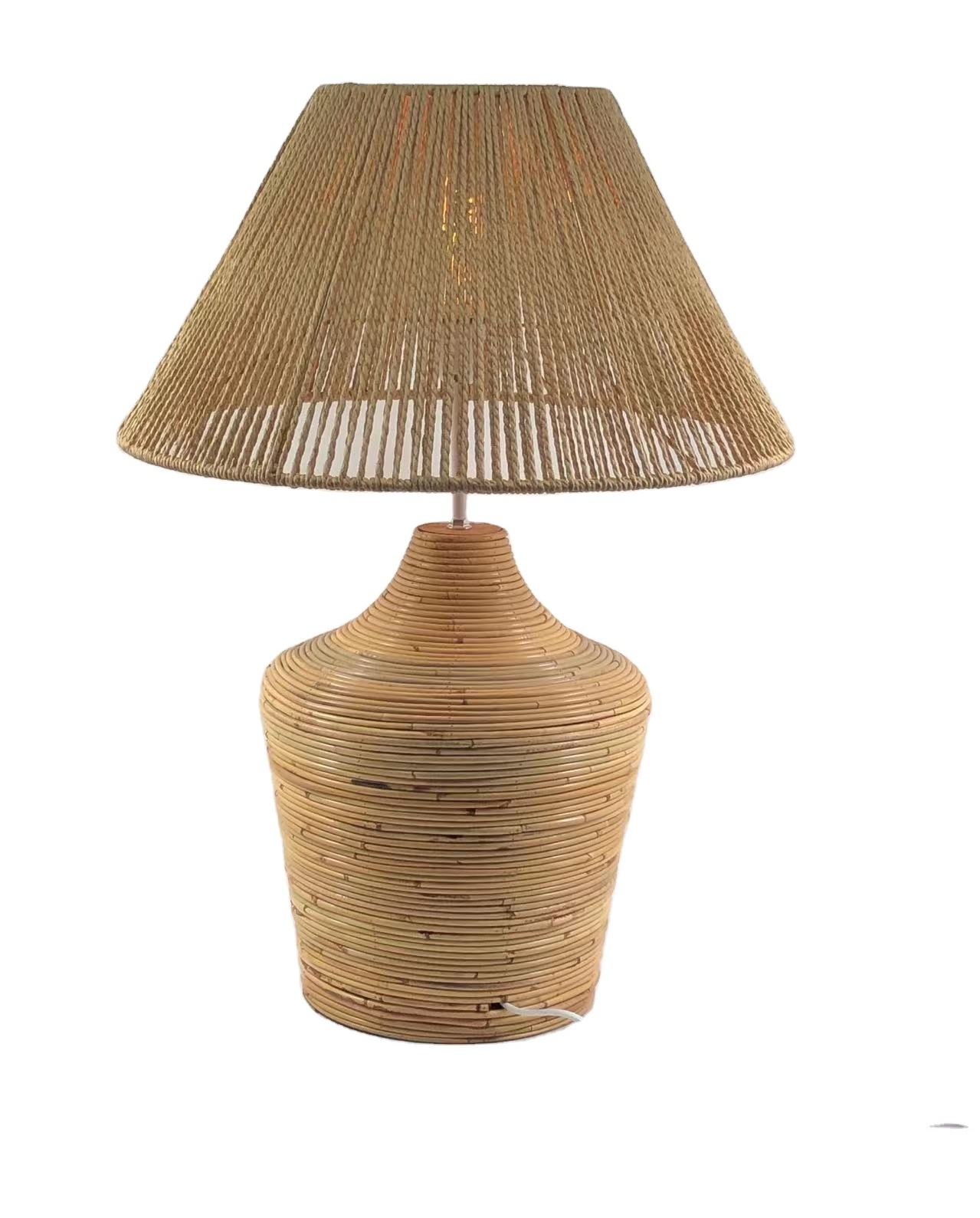 Natural Farmhouse Rattan Chandelier Pendant Lamp Shade Ceiling Lighting rattan lamp shade