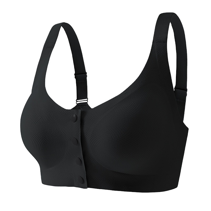 Breathable Wireless Camisole Front Button Closure Leisure Bra for Pregnant Women for Breastfeeding Care and Sleep Underwear