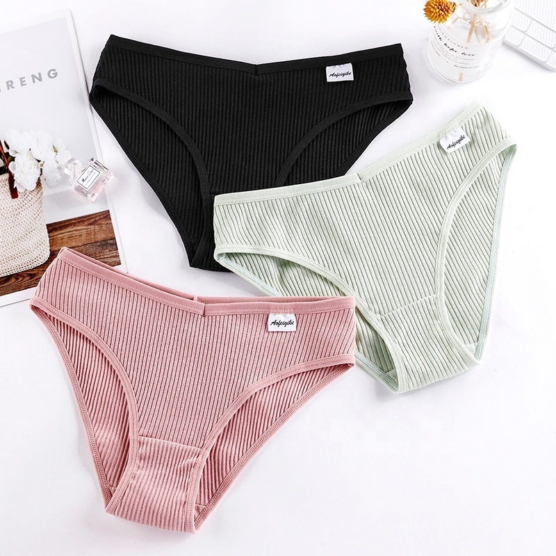 Solid Panties For Ladies Wholesale Cotton Underwear Woman High Quality Women's Cotton Briefs Female Panty