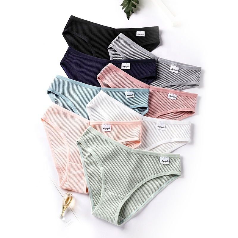 Solid Panties For Ladies Wholesale Cotton Underwear Woman High Quality Women's Cotton Briefs Female Panty