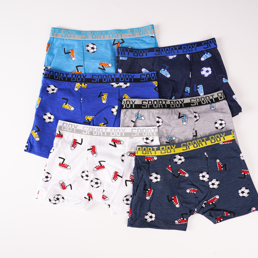 Hot Sale Custom Solid Color Printing Boxer Briefs Wholesale Kids Model Underwear For Boy