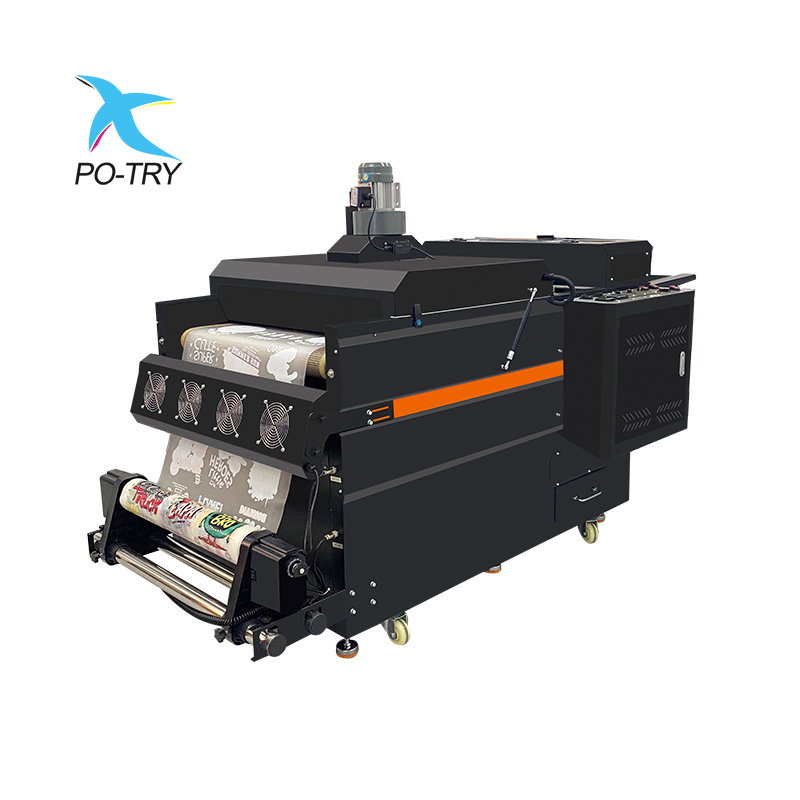 PO-TRY new 60cm 2 I3200 head digital fabric audley dtf printer printing machine with powder shaker price for sale