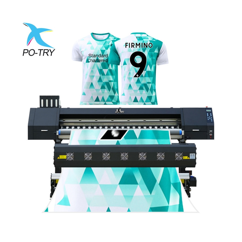 PO-TRY 1.3m/1.6m/1.8m/1.9m 2.2/2.5/3.2m large format sublimation printing machine eco solvent textile inkjet printers