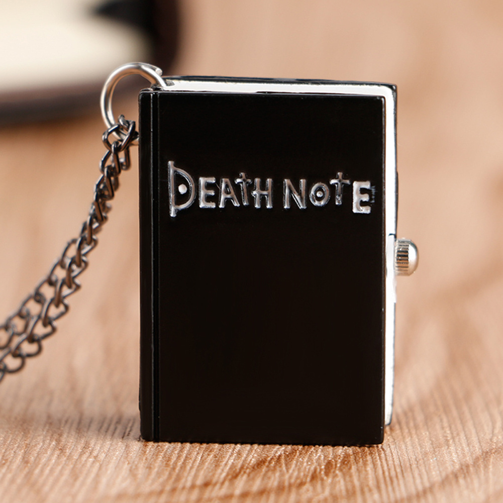 Japanese Anime Antique Necklace Chain Clock Pendant Death Note Book Quartz Pocket Watch for Men Women