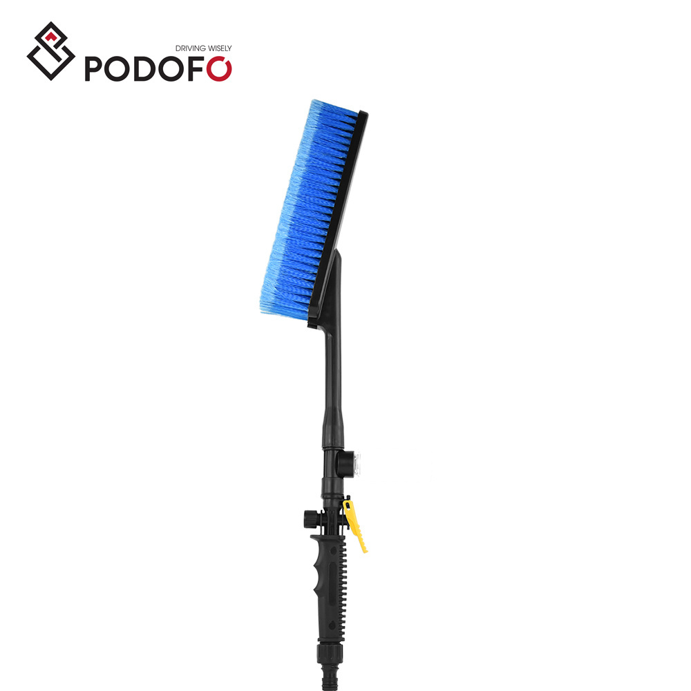 Podofo Long Handle Soft Bristles Snow Car Wash Brush Cleaning Brushes with Long Handle and Foam Bottle Water Spray